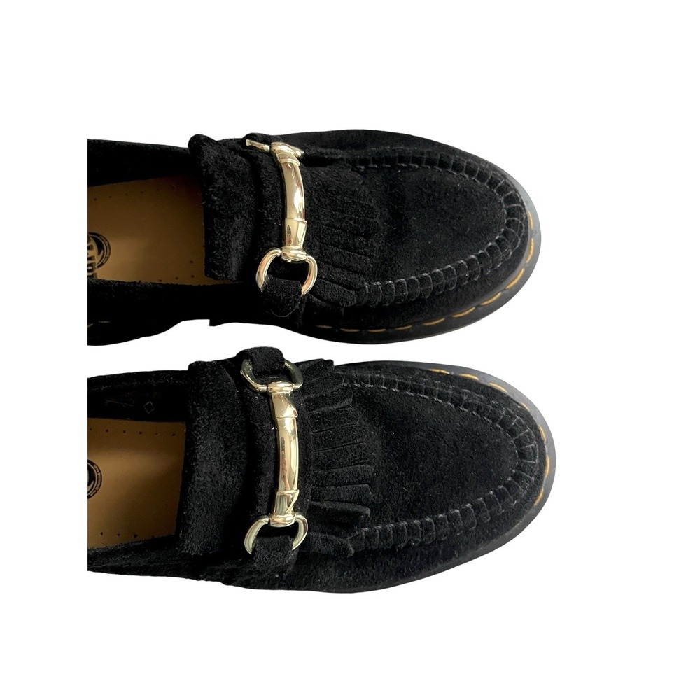 Dr. Martens Adrian Snaffle Loafers Black Suede US 5 EU 36 Shoes Dark Academia - Picture 8 of 16